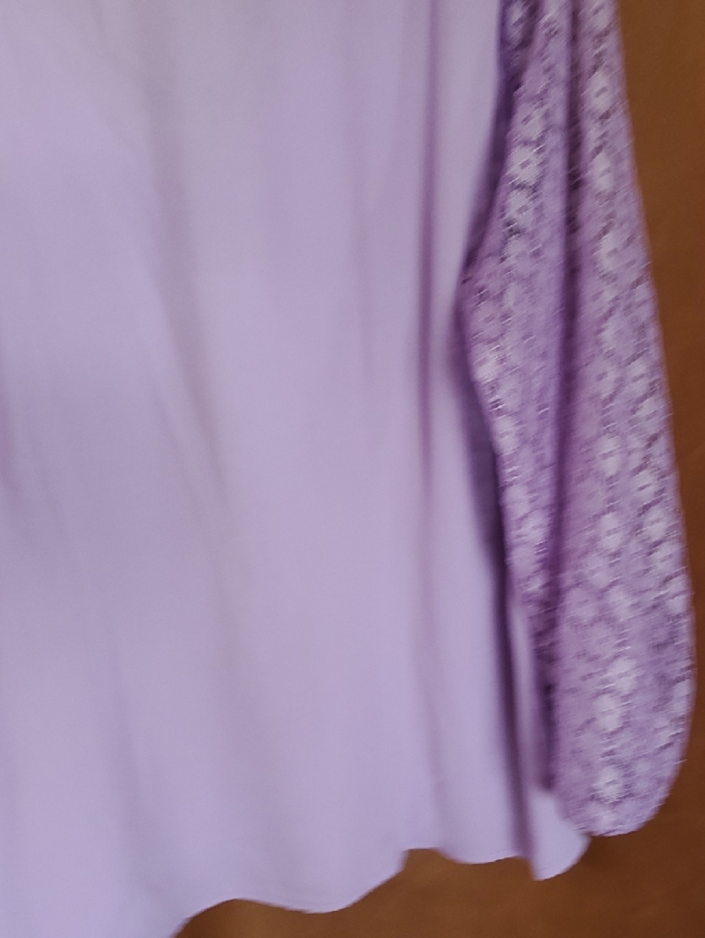 XL Womens New York & Company Lavender Ruffle Lace V-Neck Top - Picture 14 of 15